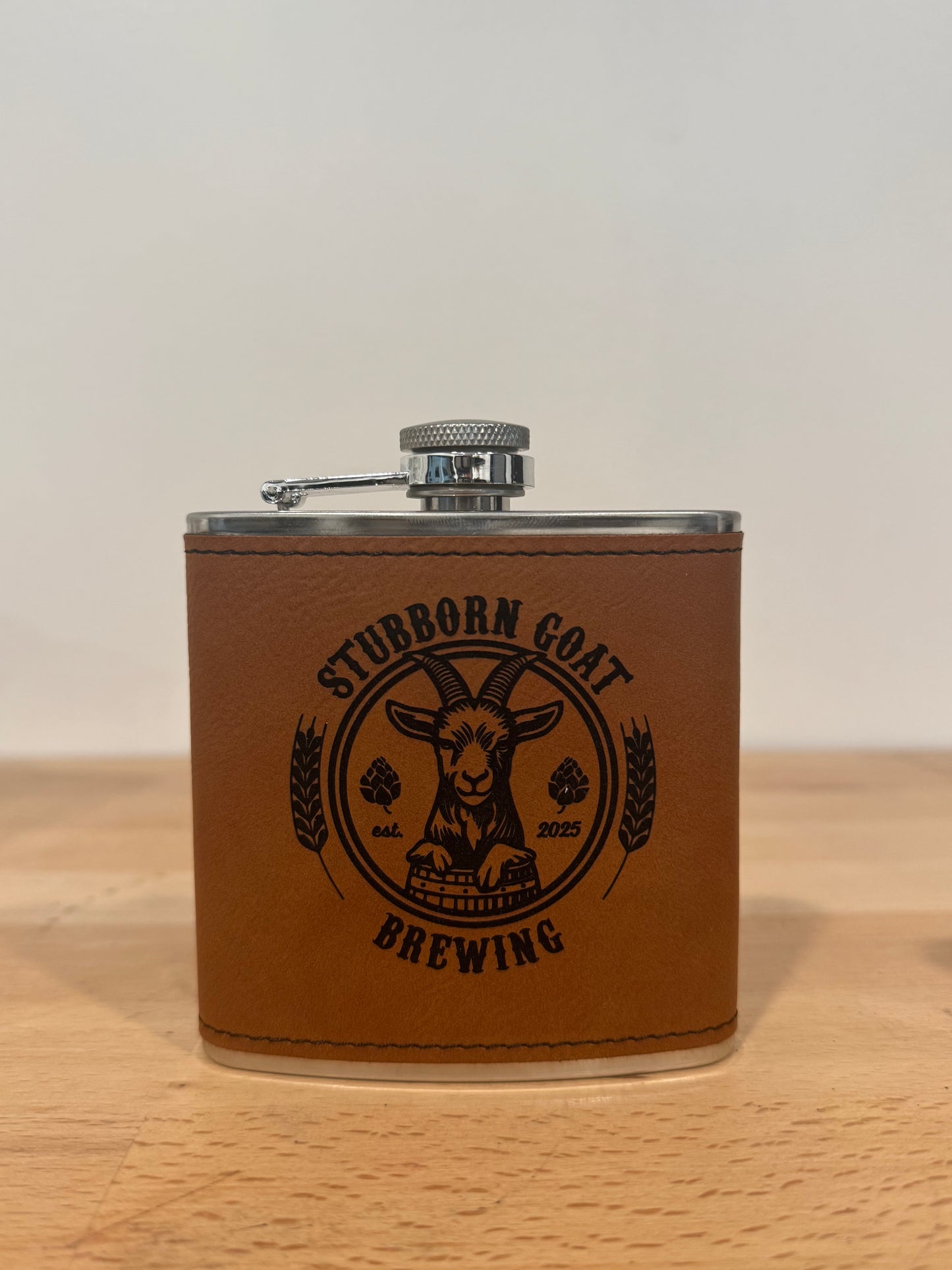 6 oz Flask Tan and Black